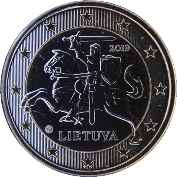 Литва 1 Евро (2019) KM#