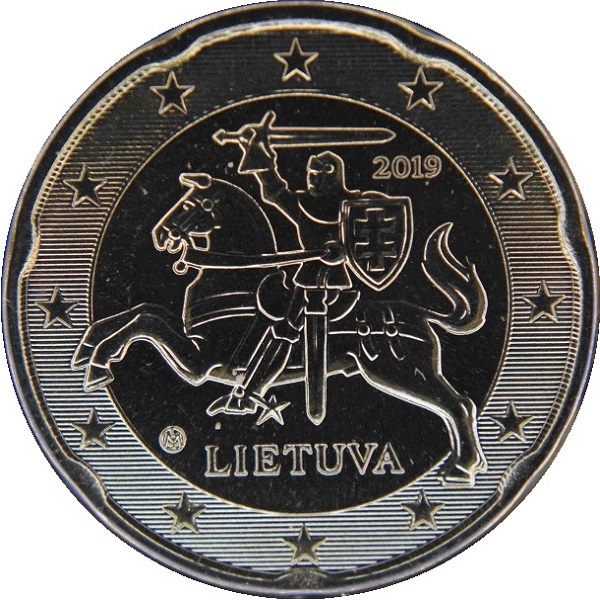 Литва 20 Евро цент (2019) KM#