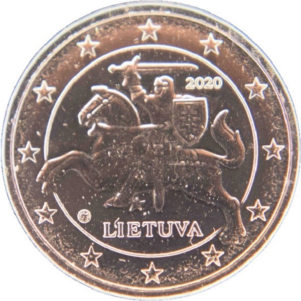 Литва 1 Евро цент (2020) KM#
