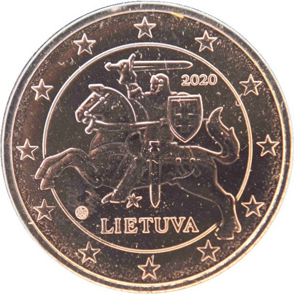 Литва 5 Евро цент (2020) KM#