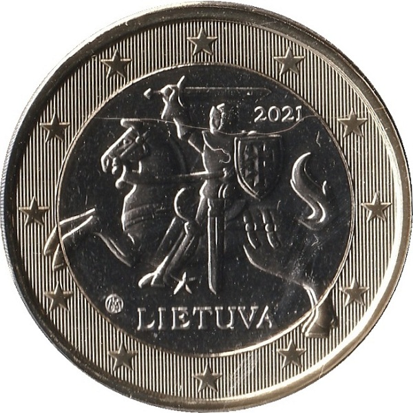 Литва 1 Евро (2021) KM#