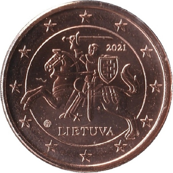 Литва 1 Евро цент (2021) KM#