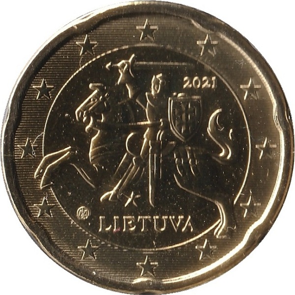 Литва 20 Евро цент (2021) KM#