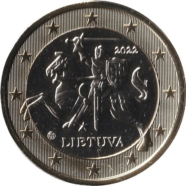Lithuania 1 Euro (2022) KM#