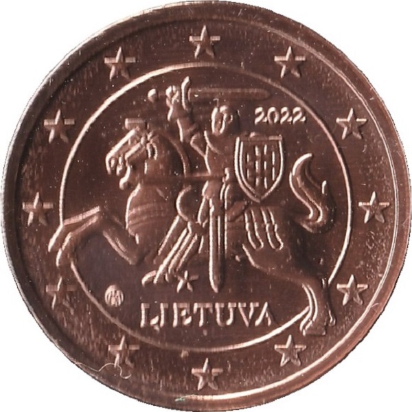 Литва 2 Евро цент (2022) KM#