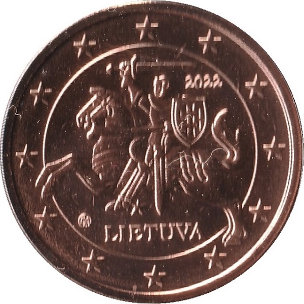 Литва 5 Евро цент (2022) KM#