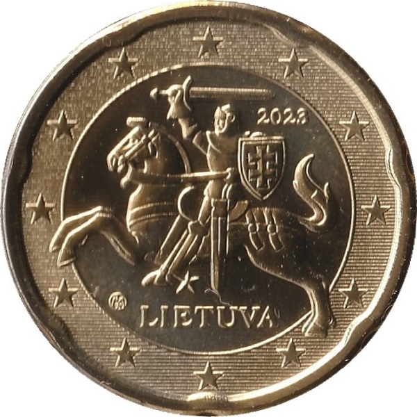 Lithuania 20 Euro cent (2023) KM#