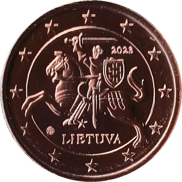 Lithuania 2 Euro cent (2023) KM#