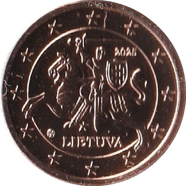 Литва 1 Евроцент (2025) KM#
