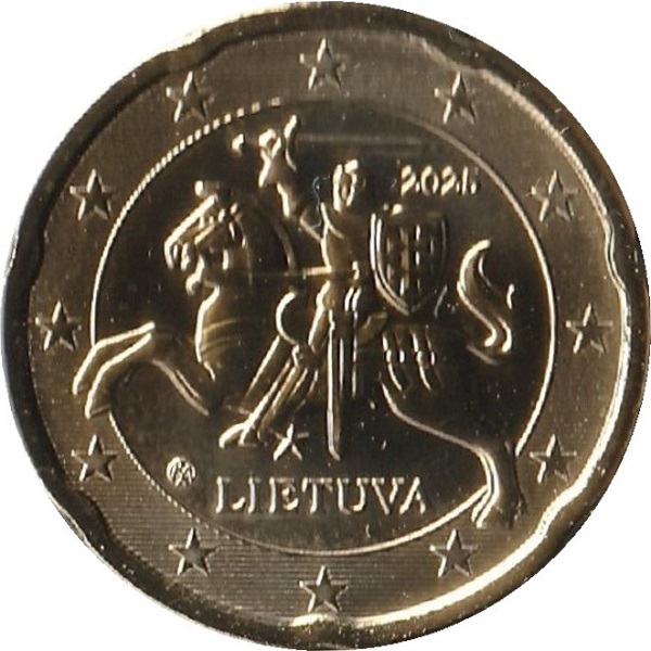 Литва 20 Евроцент (2025) KM#