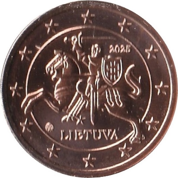 Литва 2 Евроцент (2025) KM#