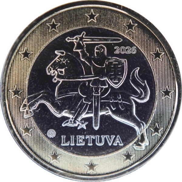Литва 1 Евро (2026) KM#