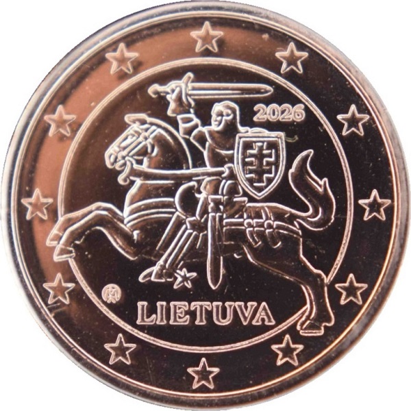 Литва 1 Евроцент (2026) KM#