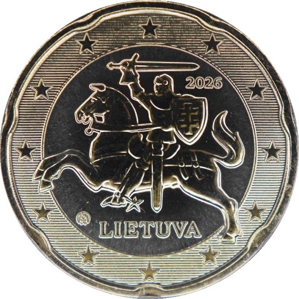 Литва 20 Евроцент (2026) KM#