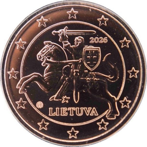 Литва 2 Евроцент (2026) KM#