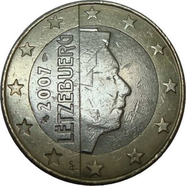 Люксембург 1 Евро (2007) KM#