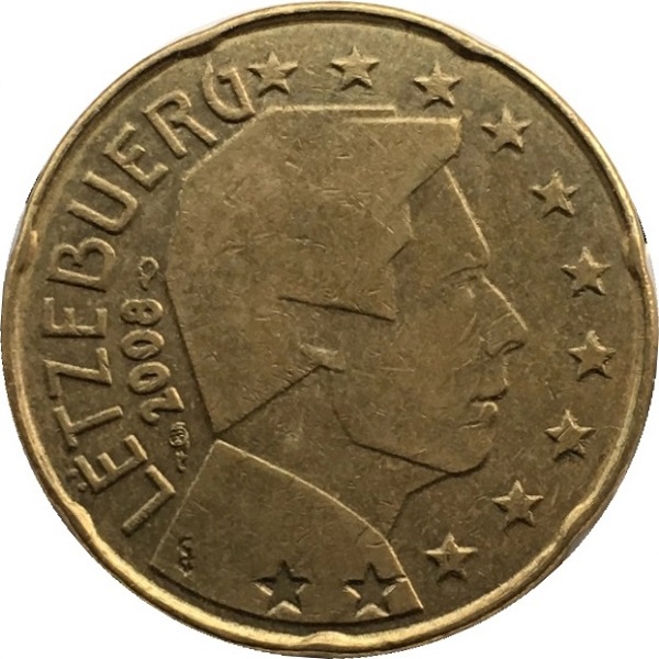 Люксембург 20 Евро цент (2008) KM#