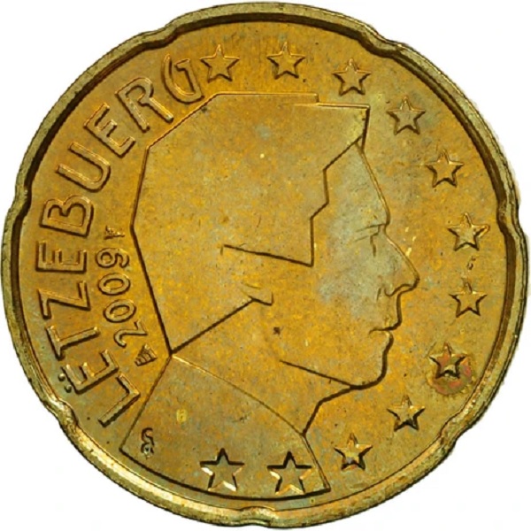 Люксембург 20 Евро цент (2009) KM#