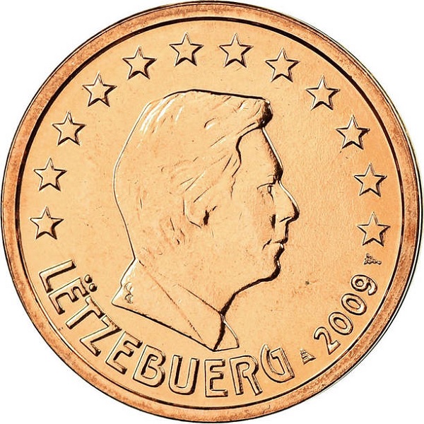 Люксембург 2 Евро цент (2009) KM#