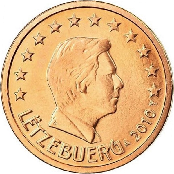 Люксембург 2 Евро цент (2010) KM#
