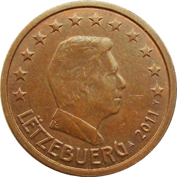 Люксембург 2 Евро цент (2011) KM#