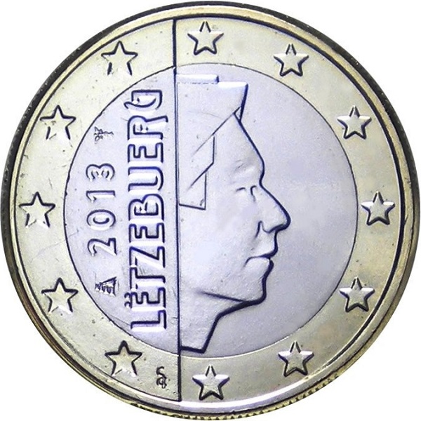 Luxembourg 1 Euro (2013) KM#