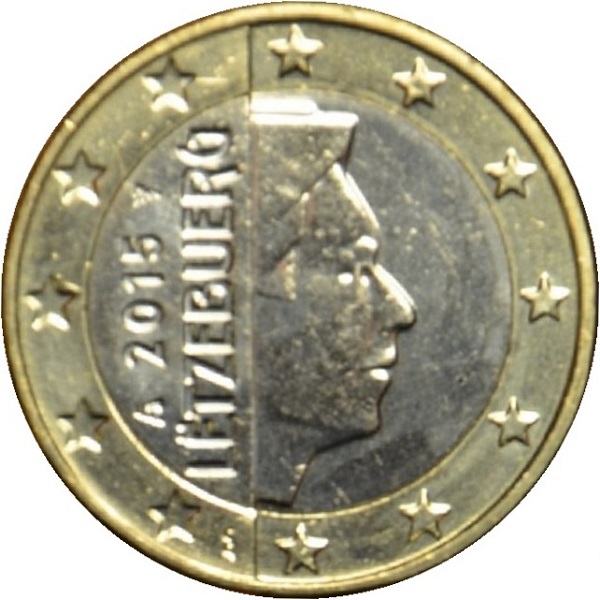 Luxembourg 1 Euro (2015) KM#