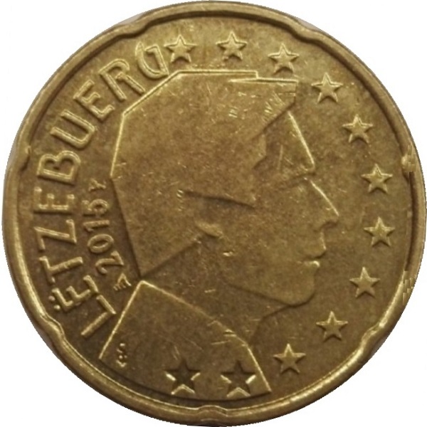 Люксембург 20 Евро цент (2015) KM#