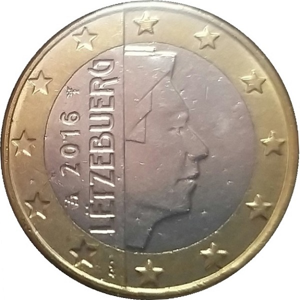Luxembourg 1 Euro (2016) KM#