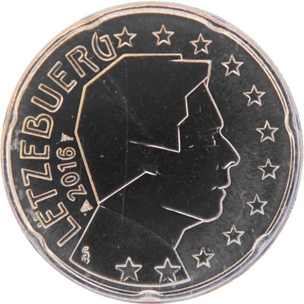 Luxembourg 20 Euro cent (2016) KM#