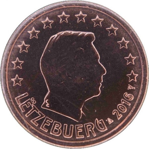 Люксембург 2 Евро цент (2016) KM#