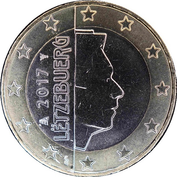 Люксембург 1 Евро (2017) KM#