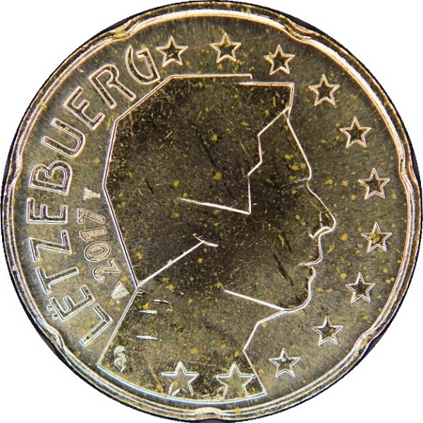 Люксембург 20 Евро цент (2017) KM#