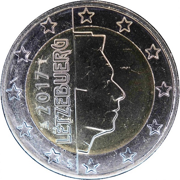 Люксембург 2 Евро (2017) KM#