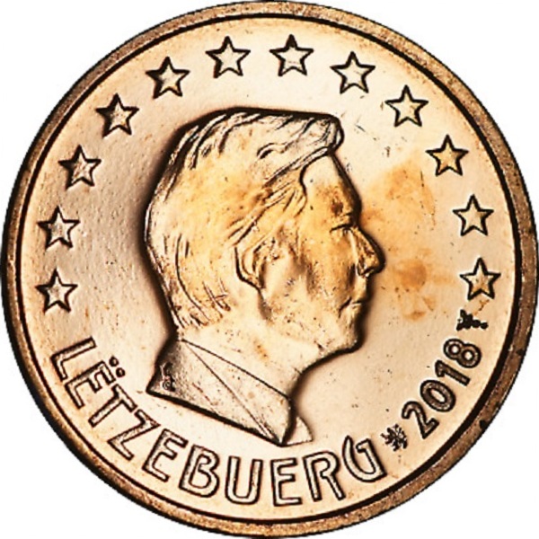 Люксембург 1 Евро цент (2018) KM#