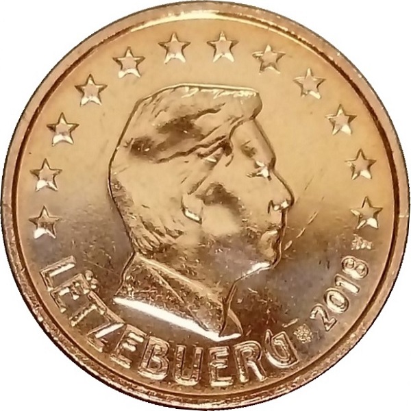 Люксембург 2 Евро цент (2018) KM#