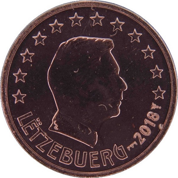 Люксембург 1 Евро цент (2018) MSB KM#