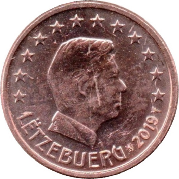 Люксембург 1 Евро цент (2019) KM#