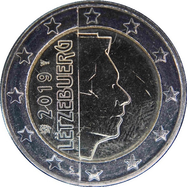 Люксембург 2 Евро (2019) KM#