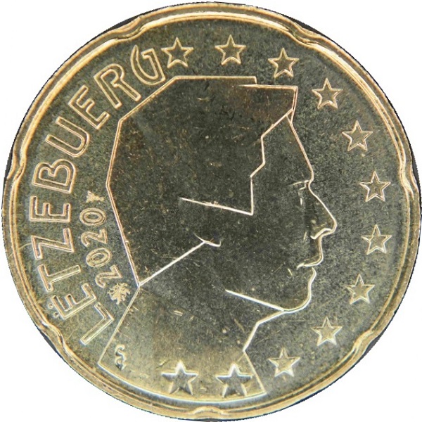 Люксембург 20 Евро цент (2020) KM#