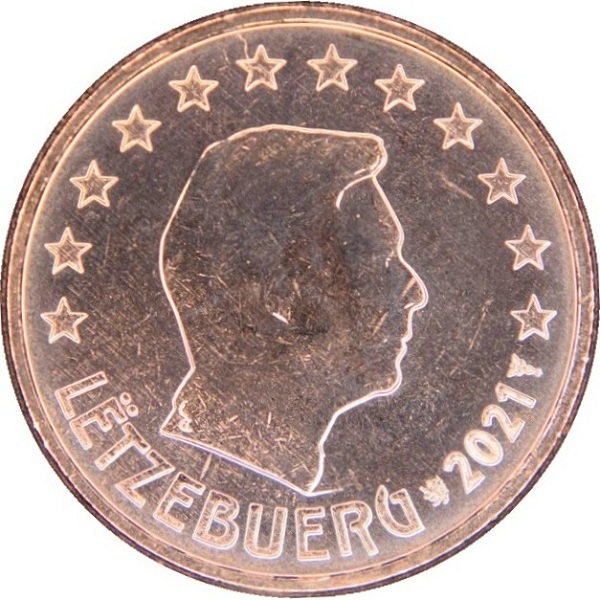 Люксембург 1 Евро цент (2021) KM#
