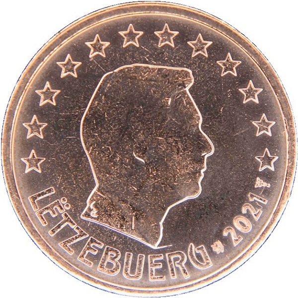 Люксембург 2 Евро цент (2021) KM#