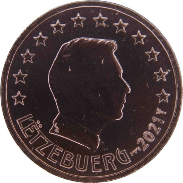 Люксембург 1 Евро цент (2021) MSB KM#