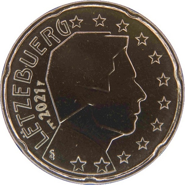 Люксембург 20 Евро цент (2021) MSB KM#