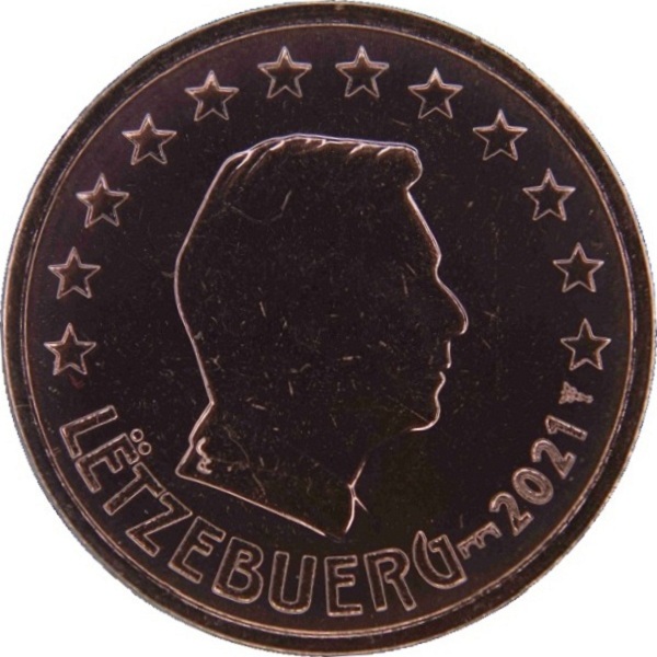 Люксембург 2 Евро цент (2021) MSB KM#