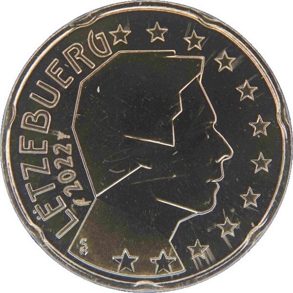 Люксембург 20 Евро цент (2022) KM#