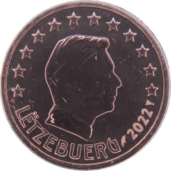 Люксембург 2 Евро цент (2022) KM#