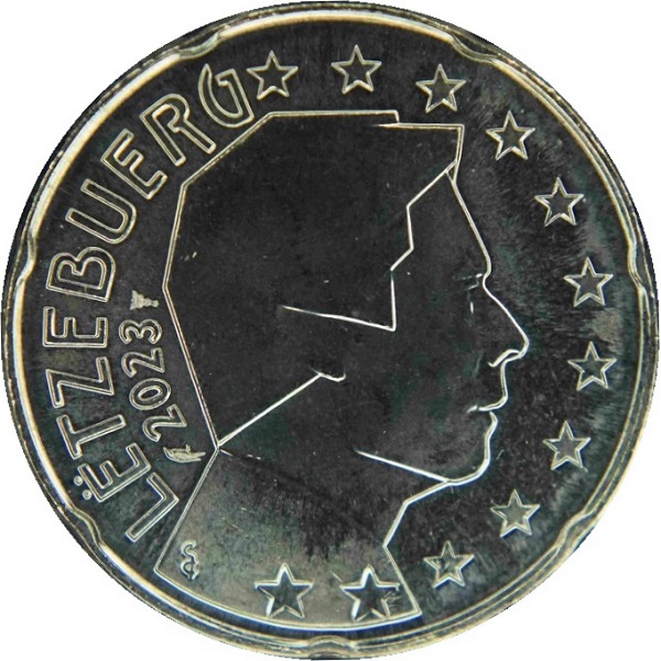 Люксембург 20 Евро цент (2023) KM#