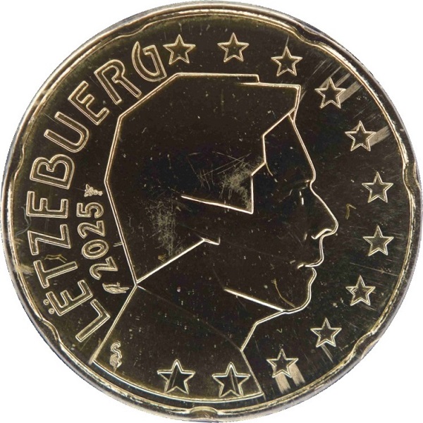 Люксембург 20 Евро цент (2025) KM#