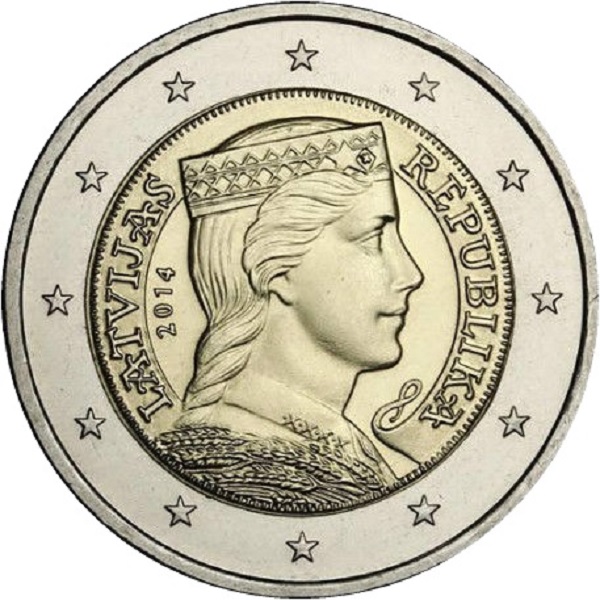 Латвия 2 Евро (2014) KM#